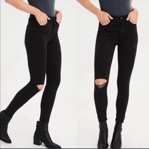 Black American Eagle Jeans (high-waisted)
